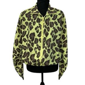 Fashion Nova Cheetah Print Windbreaker Zip up Lightweight Jacket(Size XS)